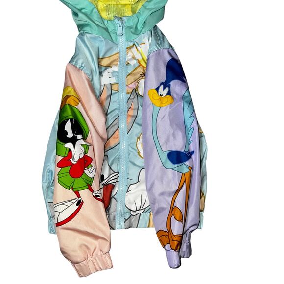 Looney Tunes Members Only Windbreaker Multicolor spring Jacket girls sz 4 tweety - Picture 3 of 5